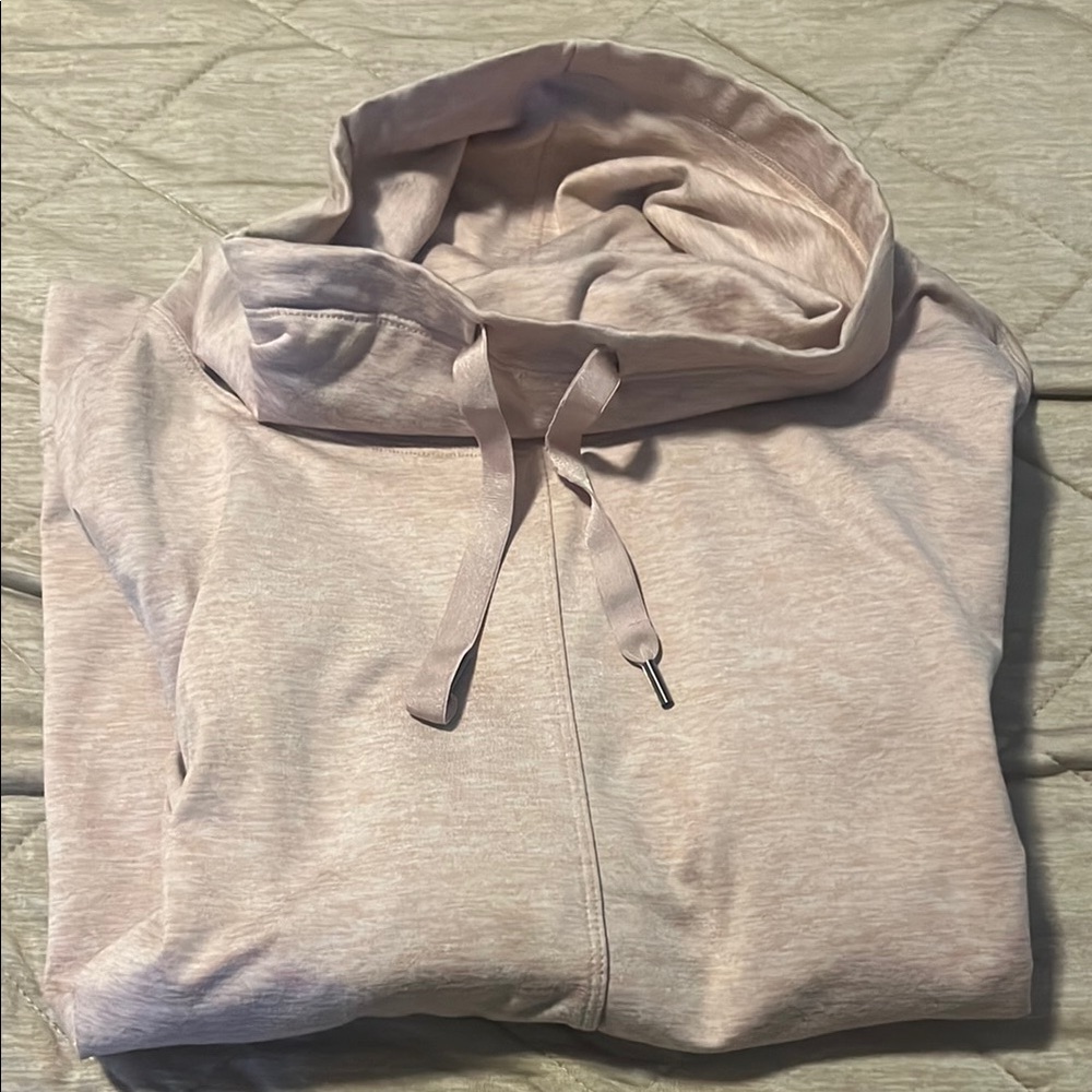 Light Pink Hoodie with Drawstrings